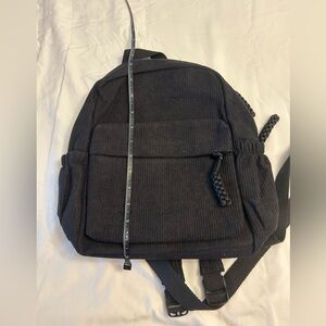 Black Corduroy Backpack-NWOT